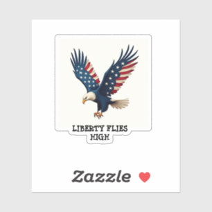 Retro Patriottische Adelaar 4 juli Sticker – VS