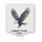 Retro Patriottische Adelaar 4 juli Sticker – VS  (Voorkant)