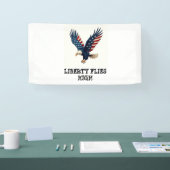 Retro Patriottische Adelaar 4 juli Vlag  Spandoek (Beurs)