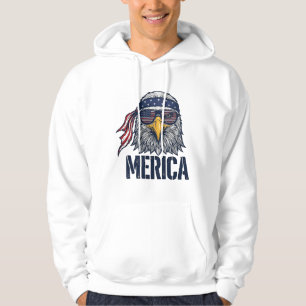 Retro Patriottische Adelaar Merica T-shirt Ontwerp