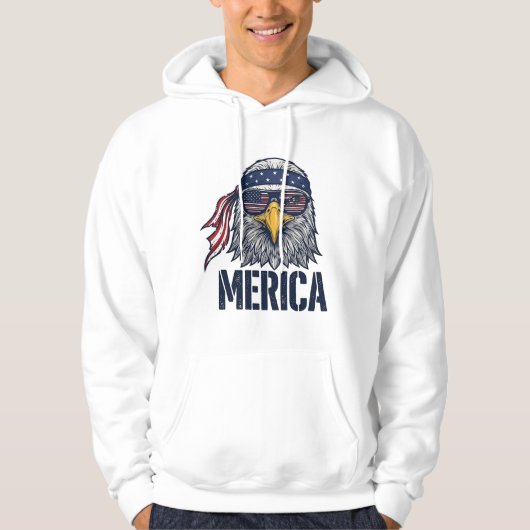 Retro Patriottische Adelaar Merica T-shirt Ontwerp (Voorkant)