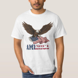 Retro Patriottische Adelaar T-Shirt