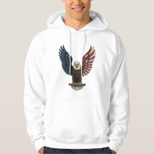 Retro Patriottische Adelaar Vector T-shirt Ontwerp