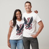 Retro Patriottische Adelaar Vector T-shirt Ontwerp (Unisex)