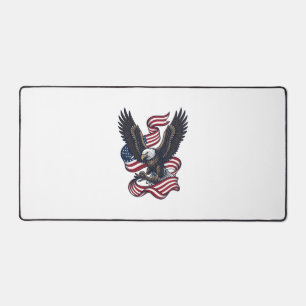 Retro Patriottische Adelaar Vector T-shirt Ontwerp Bureaumat