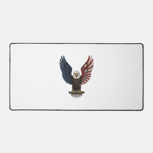 Retro Patriottische Adelaar Vector T-shirt Ontwerp Bureaumat (Voorkant)