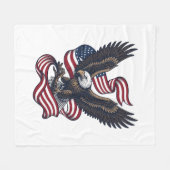 Retro Patriottische Adelaar Vector T-shirt Ontwerp Fleece Deken (Voorkant (Horizontaal))