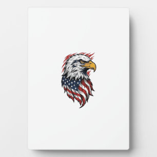 Retro Patriottische Adelaar Vector T-shirt Ontwerp Fotoplaat