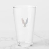 Retro Patriottische Adelaar Vector T-shirt Ontwerp Glas (Achterkant)
