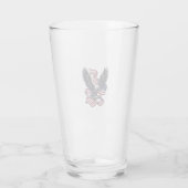 Retro Patriottische Adelaar Vector T-shirt Ontwerp Glas (Achterkant)