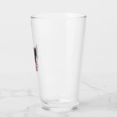 Retro Patriottische Adelaar Vector T-shirt Ontwerp Glas (Links)