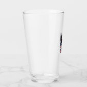 Retro Patriottische Adelaar Vector T-shirt Ontwerp Glas (Rechts)