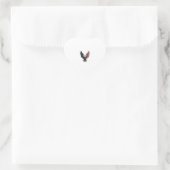 Retro Patriottische Adelaar Vector T-shirt Ontwerp Hart Sticker (Tas)