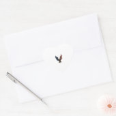Retro Patriottische Adelaar Vector T-shirt Ontwerp Hart Sticker (Envelop)