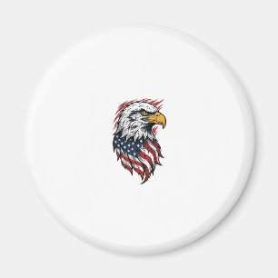 Retro Patriottische Adelaar Vector T-shirt Ontwerp Magneet