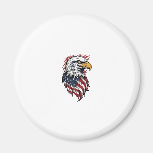 Retro Patriottische Adelaar Vector T-shirt Ontwerp Magneet (Voorkant)