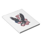 Retro Patriottische Adelaar Vector T-shirt Ontwerp Notitieblok (Schuin)