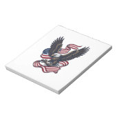Retro Patriottische Adelaar Vector T-shirt Ontwerp Notitieblok (Linkerzijde)