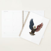 Retro Patriottische Adelaar Vector T-shirt Ontwerp Planner (Display)