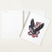 Retro Patriottische Adelaar Vector T-shirt Ontwerp Planner (Display)