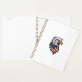 Retro Patriottische Adelaar Vector T-shirt Ontwerp Planner (Display)