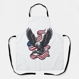 Retro Patriottische Adelaar Vector T-shirt Ontwerp Schort