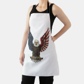 Retro Patriottische Adelaar Vector T-shirt Ontwerp Schort (Insitu)