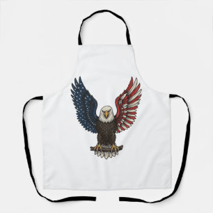 Retro Patriottische Adelaar Vector T-shirt Ontwerp Schort