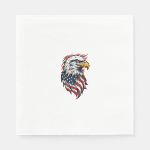 Retro Patriottische Adelaar Vector T-shirt Ontwerp Servet
