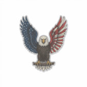 Retro Patriottische Adelaar Vector T-shirt Ontwerp Sticker (Voorkant)