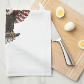 Retro Patriottische Adelaar Vector T-shirt Ontwerp Theedoek (Quarter Fold)