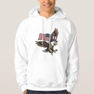Retro Patriottische Adelaar Vlag Shirt Ontwerp_1