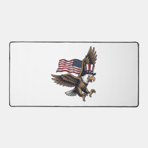 Retro Patriottische Adelaar Vlag Shirt Ontwerp_1 Bureaumat