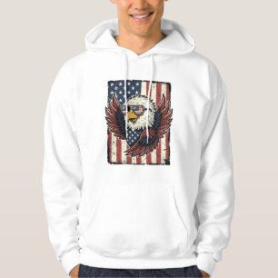 Retro Patriottische Adelaar Zonnebril Shirt Ontwer