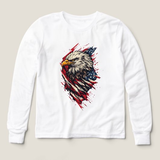 Retro Patriottische Amerikaanse Adelaar 4 juli  (Voorkant)