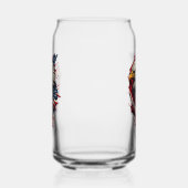 Retro Patriottische Amerikaanse Adelaar 4 juli Blikvorm Glas (Links)