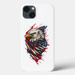 Retro Patriottische Amerikaanse Adelaar 4 juli  Case-Mate iPhone Case
