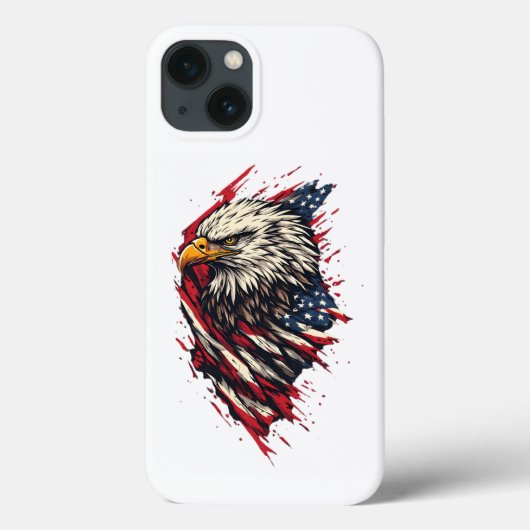 Retro Patriottische Amerikaanse Adelaar 4 juli Case-Mate iPhone Case (Achterkant)