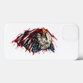 Retro Patriottische Amerikaanse Adelaar 4 juli Case-Mate iPhone Case (Achterkant (horizontaal))