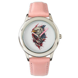 Retro Patriottische Amerikaanse Adelaar 4 juli  Horloge