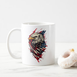 Retro Patriottische Amerikaanse Adelaar 4 juli  Koffiemok