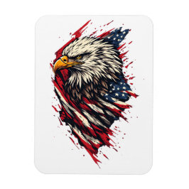 Retro Patriottische Amerikaanse Adelaar 4 juli  Magneet