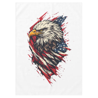 Retro Patriottische Amerikaanse Adelaar 4 juli Tafelkleed