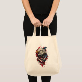 Retro Patriottische Amerikaanse Adelaar 4 juli  Tote Bag
