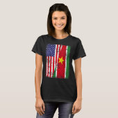 Retro Patriottische Amerikaanse vlag Surinaamse vl T-shirt (Voorkant volledig)