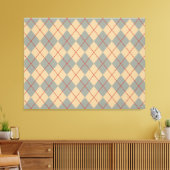 Retro Patriottische Argyle Wall Art Canvas Afdruk (Insitu (Woonkamer))