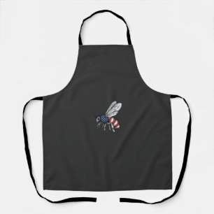 Retro Patriottische Bij Vector Grafische Shirt Ont Schort