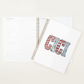Retro Patriottische CICI naam vector shirt ontwerp Planner (Display)