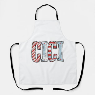 Retro Patriottische CICI naam vector shirt ontwerp Schort