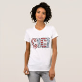 Retro Patriottische CICI Naam Vector T-shirt Ontwe (Voorkant volledig)
